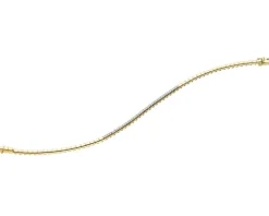 Bransoletka z żółtego złota z brylantami - 18 cm - 0,36 ct - próba 585