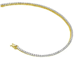 Bransoletka z żółtego złota z brylantami - 19 cm - 2,24 ct - próba 585