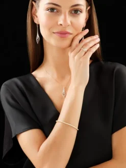 Bransoletka z żółtego złota z brylantami - 19 cm - 2,24 ct - próba 585