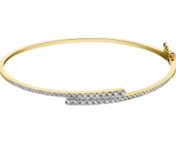 Bransoletka z żółtego złota z brylantami - 1,00 ct - próba 585