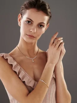 Bransoletka z żółtego złota z brylantami - 18 cm - 0,97 ct - próba 585