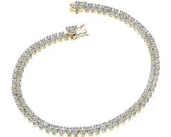 Bransoletka z żółtego złota z brylantami - 18 cm - 2,00 ct - próba 585