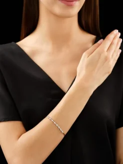 Bransoletka z żółtego złota z brylantami - 19 cm - 0,49 ct - próba 585