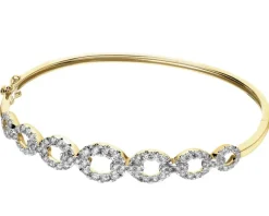 Bransoletka  z żółtego złota z brylantami - 1,58 ct - próba 585