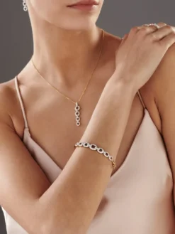 Bransoletka  z żółtego złota z brylantami - 1,58 ct - próba 585