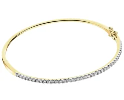 Bransoletka z żółtego złota z brylantami - 1,00 ct - próba 585