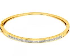 Bransoletka z żółtego złota z diamentami - 0,15 ct - próba 585