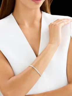 Bransoletka z żółtego złota z diamentami - 18 cm - - 2,00 ct - próba 585