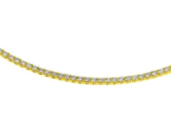 Bransoletka z żółtego złota z brylantami - 18 cm - 2,00 ct - próba 750