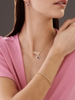 Bransoletka z żółtego złota z brylantami - 18 cm - 2,00 ct - próba 750