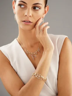 Bransoletka z żółtego złota z brylantami - 0,72 ct - próba 585