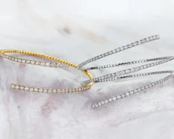 Bransoletka z żółtego złota z brylantami - 2,37 ct - próba 750