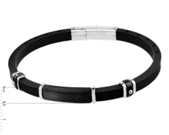 Bransoletka ze stali szachetnej i silikonu