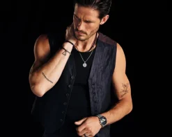 Bransoletka ze stali szlachetnej z agatami