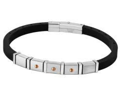 Bransoletka ze stali szlachetnej z kauczukiem syntetycznym