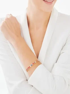 Bransoletka ze stali szlachetnej z emalią