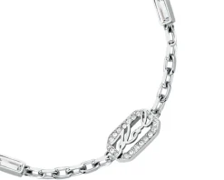 Bransoletka ze stali szlachetnej z cyrkoniami - Karl Lagerfeld