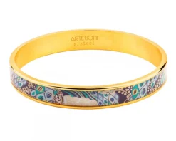 Bransoletka ze stali szlachetnej z emalią