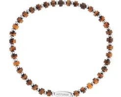 Bransoletka ze stali szlachetnej z tygrysim okiem