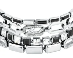 Bransoletka ze stali szlachetnej z cyrkoniami - Karl Lagerfeld