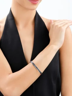 Bransoletka ze stali szlachetnej z cyrkoniami