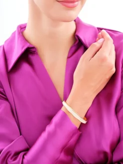 Bransoletka ze stali szlachetnej z emalią