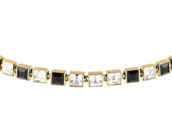 Bransoletka ze stali szlachetnej z cyrkoniami - Karl Lagerfeld