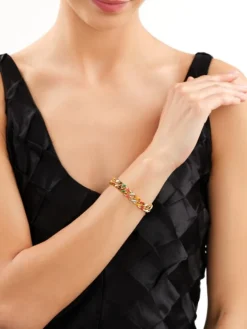 Bransoletka ze stali szlachetnej z emalią