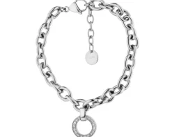 Bransoletka ze stali szlachetnej z kryształami