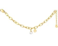 Bransoletka ze stali szlachetnej z perłą