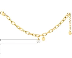 Bransoletka ze stali szlachetnej z perłą