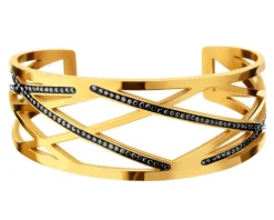 Bransoletka ze stali szlachetnej z hematytami