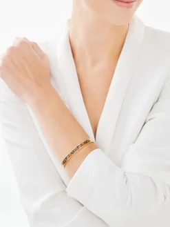 Bransoletka ze stali szlachetnej z emalią