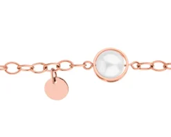 Bransoletka ze stali szlachetnej z perłą