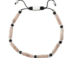 Bransoletka ze stali szlachetnej z jaspisami