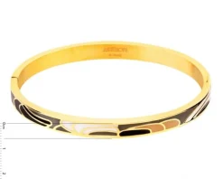 Bransoletka ze stali szlachetnej z emalią