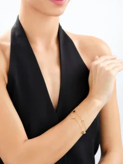 Bransoletka ze stali szlachetnej z muszlą - koła