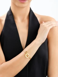 Bransoletka ze stali szlachetnej z kryształami