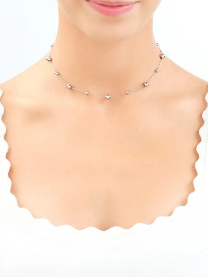 Choker ze stali szlachetnej - kulki