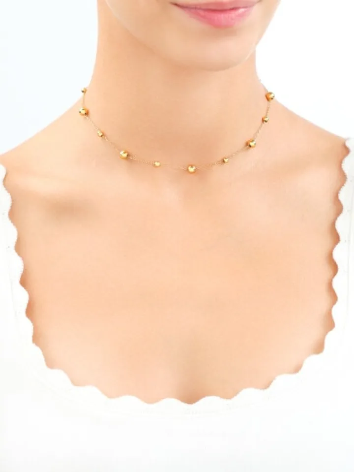 Choker ze stali szlachetnej - kulki