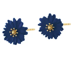 Kolczyki pozłacane - kwiaty