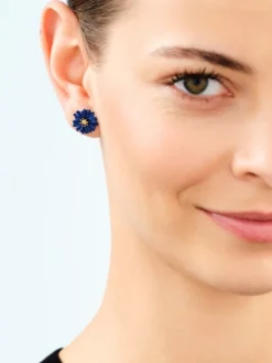 Kolczyki pozłacane - kwiaty