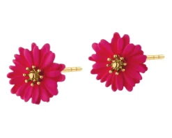 Kolczyki pozłacane - kwiaty