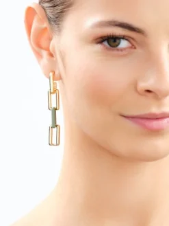 Kolczyki pozłacane z emalią