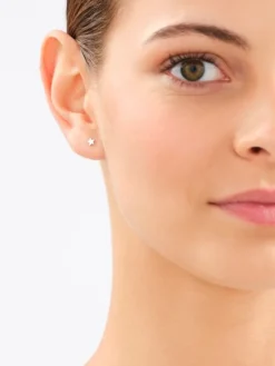 Kolczyki srebrne - gwiazdy