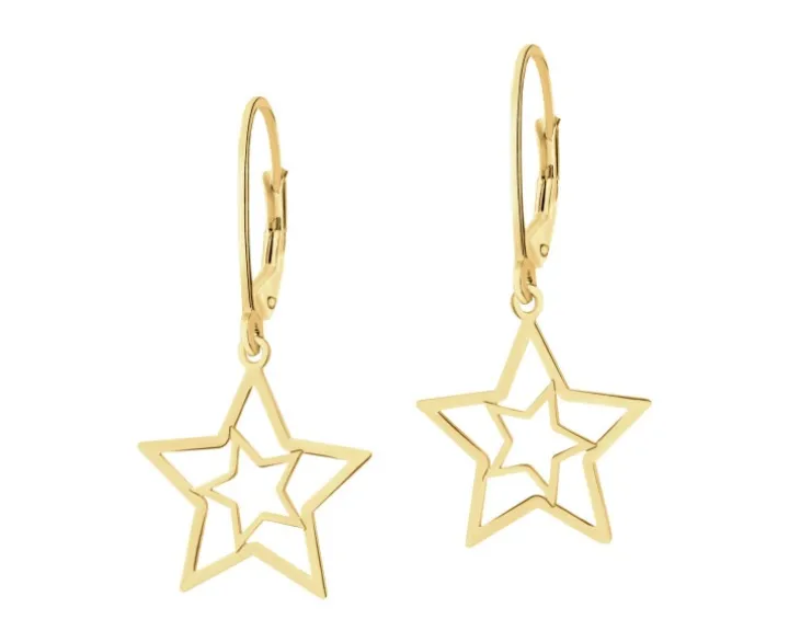 Kolczyki srebrne - gwiazdy