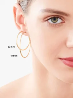 Kolczyki srebrne - koła, 33 mm