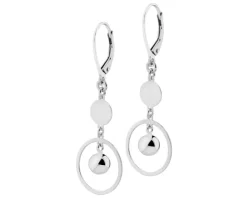 Kolczyki srebrne - koła, kulki