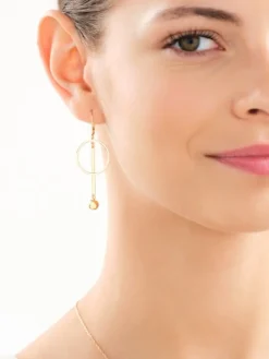 Kolczyki srebrne - koła, kulki