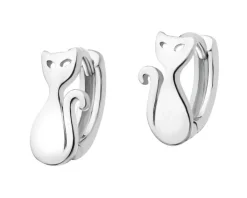 Kolczyki srebrne - koty